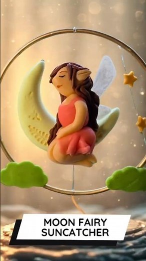 🧚‍♀️ Air Dry Clay Magical Fairy Moon Suncatcher DIY