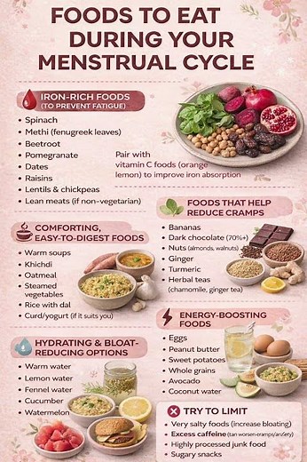 Best Foods to Eat During Your Period | Menstrual Cycle Nutrition Guide 🌸 #shorts
