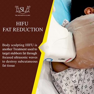 HIFU stands for ‘High Intensity Focused Ultrasound’, this treatment is used for skin tightening, skin lifting and body contouring. HIFU machines work by targeting deep layers in the skin – it boosts new collagen production. The treatment is quick, very tolerable and has no downtime. For appointments: 0304-1113666 #hifu #fatreduction #fatpouch #fatarms #TheAestheticsClinic #ShaistaLodhi | The Aesthetics Clinic