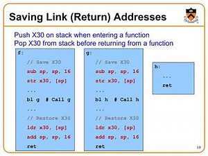 COS217 Spring 2020 Lecture 15: Assembly Language Functions