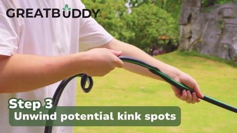 GreatBuddy 100 ft Garden Hose, Flexible Rubber Water Hose 5/8", Heavy Duty, Lightweight Hose, Burst 600 PSI with Solid Brass Male to Female Fittings, Leakproof Hose for Backyard, Garden