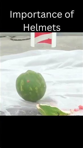 Watermelon Drop Test With and Without a Helmet!