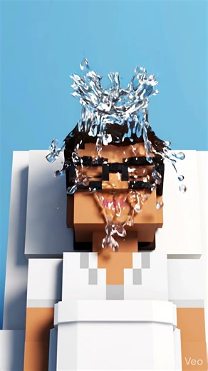 Minecraft ASMR | Water & Stone Block Physics in Slow Motion
