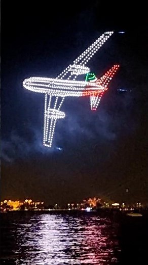 Emirates Airplane Drone Show at DSF New Season 2025 | Dubai JBR Beach