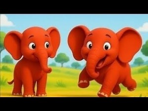 🐘🤣 The Funny Red Elephant Adventure! | Kids Cartoon Video 🎨✨