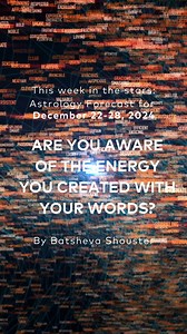 This week in the stars – Astrology Forecast for December 22-28, 2024 ⁠ This week the universe teaches us about the power of words. As we start the week, the Moon conjunct the South Node, asks the question: where are we compromised in our lives? Sometimes our days are not the most productive, so if things are not going your way, take time to reflect and breathe. [...]⁠ ⁠ Visit our Link http://share.kabbalah.com/ForecastCW52 to read the complete kabbalistic Astrology Forecast by Batsheva Shouster.
