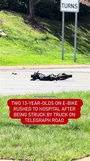 2 13 year olds on E-Bike hit by truck & CRITICALLY injured