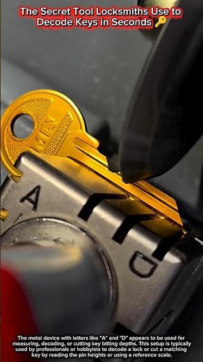 The Secret Tool Locksmiths Use to Decode Keys in Seconds 🔑