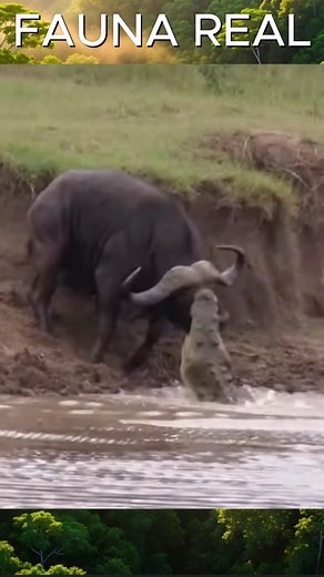 1M views · 12K reactions | Do silêncio ao caos: o segundo exato em que o jacaré pega o búfalo de surpresa! #animais #animaisselvagens | Fauna real | Facebook