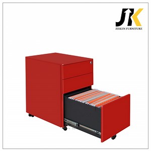 [Hot Item] Red Large Capacity Steel Small Movable File Cabinet