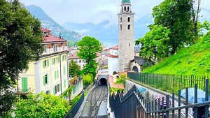 【4K超清】5月雨天漫步游瑞士南部城市 卢加诺(Lugano) 拍摄日期：2024.5.6