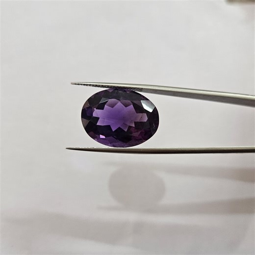 Dark African Amethyst Gemstone, Faceted Oval in Far Size - Etsy