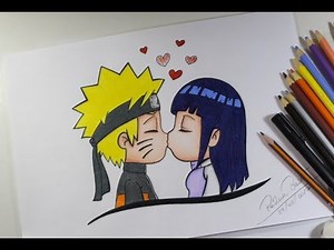 COMO DESENHAR NARUTO E HINATA - PASSO A PASSO