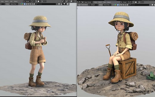 Blender风格化角色建模、绑定、动画全流程教程~