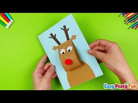 Handmade Reindeer Christmas Card Making