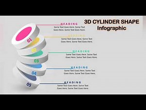 Create 3D CYLINDER SHAPE Infographic on PowerPoint || Simple Tutorial ||