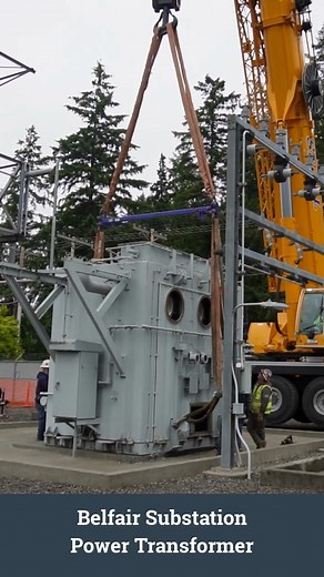 It was an exciting day at the Belfair substation yesterday! The 72,000-pound power transformer from 1967 was removed to make way for a new, higher capacity transformer to be placed in July (more to come on that soon). We have a lot happening in the North Mason area - visit pud3.org/belfair to learn more. | Mason PUD 3