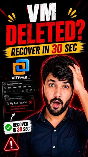 🚨 VMware VM Deleted? Recover It in 30 Seconds#shorts
