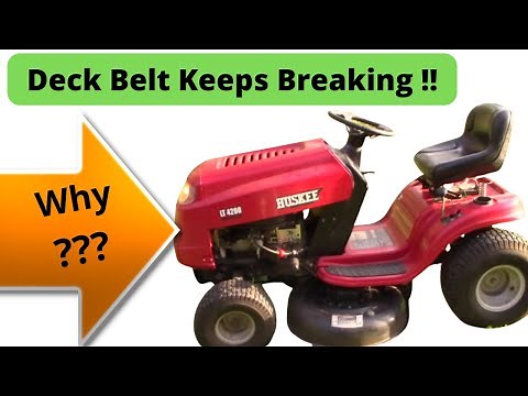 Lawn Tractor Deck Belt Keeps Breaking - Diagnosis, Repair, & Demo