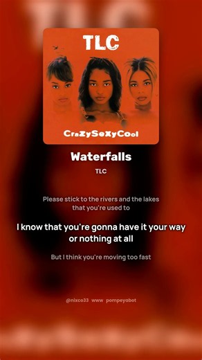 Waterfalls - TLC (Letra/Lyrics) #shorts
