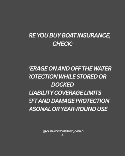 🚤 BOAT INSURANCE — CHECKLIST BEFORE YOU BUY BOAT INSURANCE