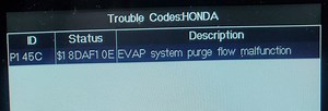 2014 LX CEL - fault code P145C EVAP system purge flow...
