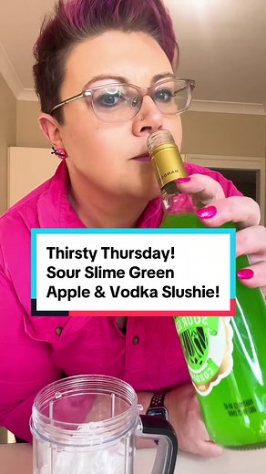 Sour Slime Green Apple & Vodka Slushie Recipe