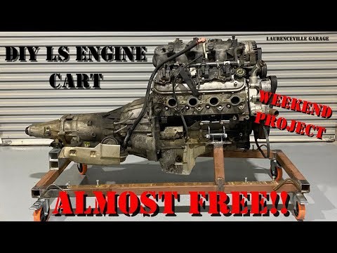 DIY Low Buck Engine Dolly Cart Stand ANY ENGINE LS Swap Engine Stand Setup