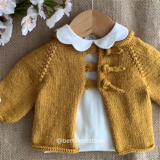 Stork Cardigan Knitting Pattern | Baby Coat Knitting Pattern | 0-24 Months | in English Only - Etsy