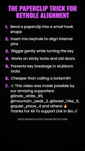 The Paperclip Trick for Keyhole Alignment #ad (Verify Info)