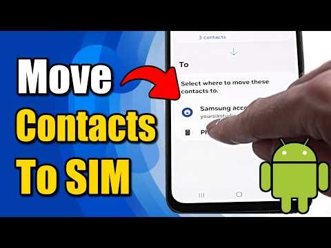 How to Move Contacts to SIM Card On Android Phone (Easy Tutorial)
