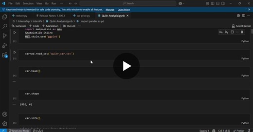 #car_price_prediction_with_ml #machine_learning_techniques #internship #assignment #interpe #gju | Rajkumar Esram