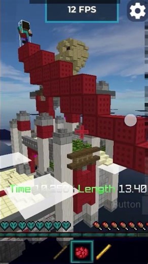 doing bedwars bridging practice in acropolis map #minecraft #gaming #bridge #bedwars #shorts