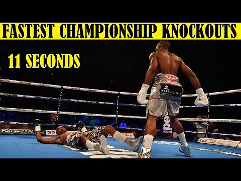 Top 10 Fastest Knockouts in Championship Fights