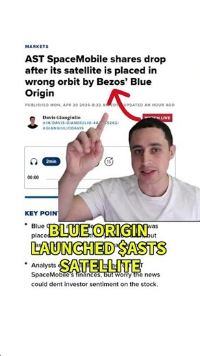 Jeff Bezos Lost an $ASTS Satellite in the Wrong Orbit 💀