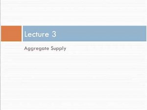 Intermediate Macroeconomics-Chapter 9 Lecture 3