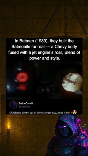 In Batman (1989), the Batmobile used real parts from a Chevy Impala and jet engine.