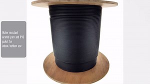 CableWholesale 1000ft Black 6-Strand Fiber Optic Cable OM4 Multimode 50/125, Corning ClearCurve, Plenum Rated, Indoor/Outdoor, High-Speed 10G Networking Spool