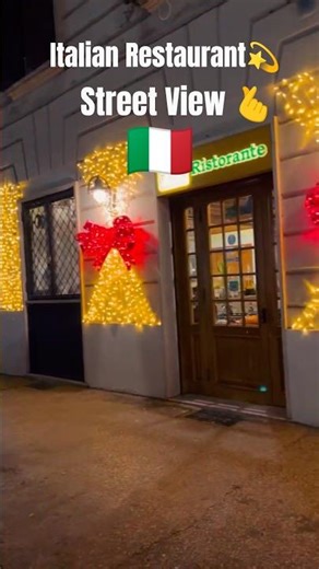 Italian Restaurant💫 Night view🌃🤩#rome#italianrestaurant #youtubeshorts#shortsfeed#viral#viralshorts