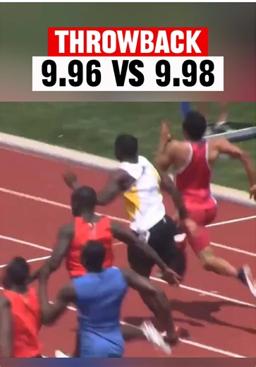 Back in 2013, @Andre De Grasse defeated @Cheetah Bo Hill by only 0.02 seconds ( 5.0) 😳 #throwbackthursday #trackandfield