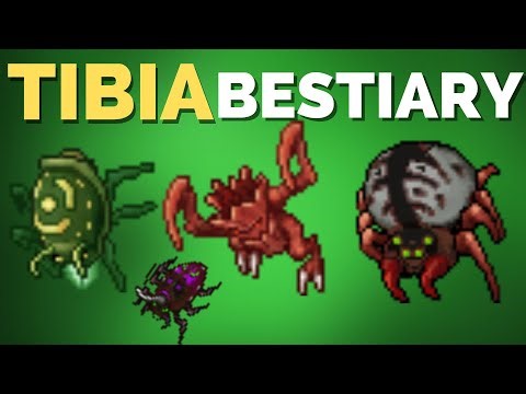 TIBIA BESTIARY Brimstone Bug, Haunted Treeling, Lancer Beetle, Wailing Widow - Farmine ZAO