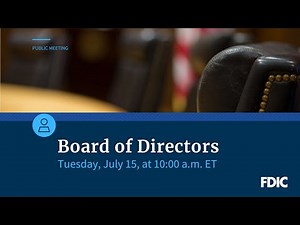 FDIC Board of Directors Meeting