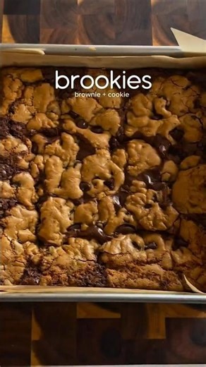 My Viral Brown Butter Brookies 😍 #brookie #brownie #cookie #baking