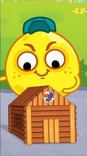 Cardboard house building challenge #kidscartoon