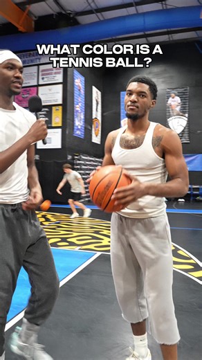 What color is a tennis ball? #basketball #hooper #interview #fyp #tennis