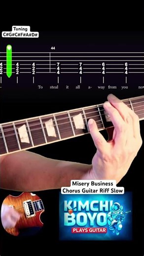 Misery Business Chorus Guitar Riff Slow🎸