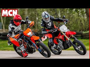 Electric vs petrol supermoto showdown ⚡️ Stark Varg SM vs KTM 690 SMC R | MCN Review