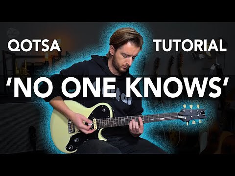 QOTSA 'NO ONE KNOWS' Guitar Tutorial // C Standard Tuning how to play