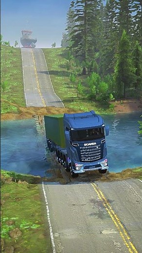 INSANE Stress Test Dangerous Deep River – Can It Hold a TRUCK? #mudrunner