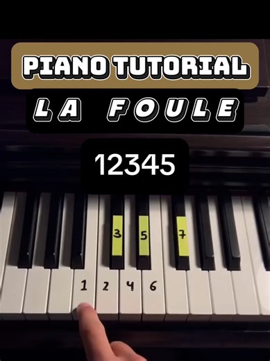 La foule - Piano Tutorial 🎹🖐🏻 #pianotutorial #pianodesdecero #pianoparaprincipiantes #clasesdepiano #musicosentiktok